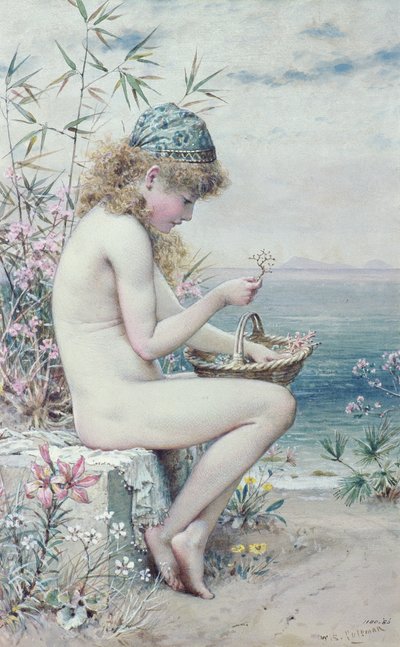 Mädchen mit einem Korb aus Korallen von William Stephen Coleman